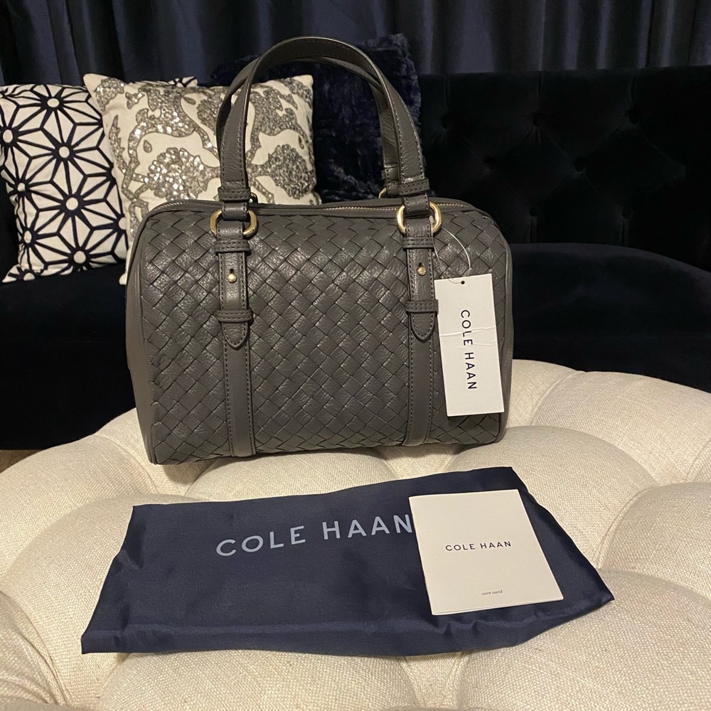 ✨SOLD!✨Cole Haan Genevieve NWT! Woven Leather Bag - Picture 6 of 14
